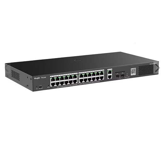 RUİJİE REYEE RG-ES228GS-P 24 PORT 10/100/1000 24 PORT POE 2 X SFP 370 WATT RUJIE CLOUD YÖNETİLEBİLİR RACK MOUNT SWITCH