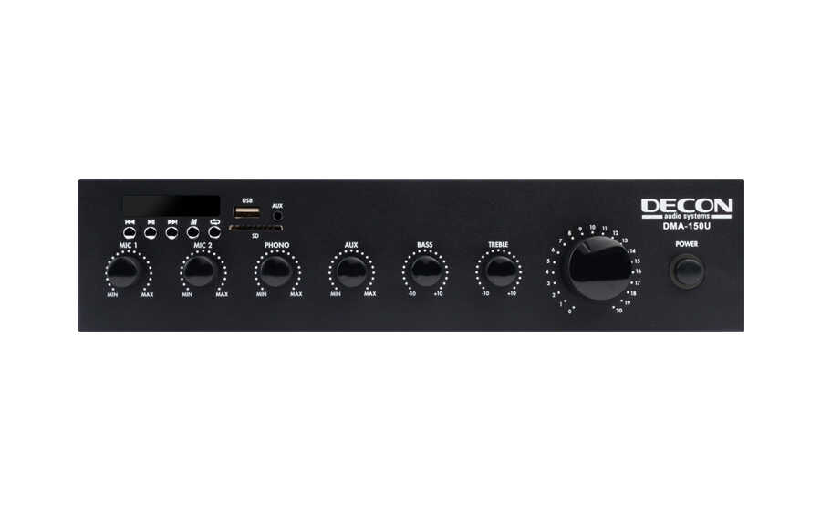 DECON DMA-150U 150W 8 OHM/100 VOLT 12-24DC AMPLİFİER