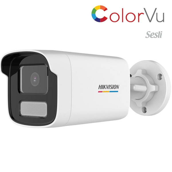 HİKVİSİON DS-2CD3T41G2-LIUF 4 MP DAHİLİ SESLİ COLORVU IP BULLET KAMERA H.265+ 4 MM LENS 50 MT GECE GÖRÜŞ