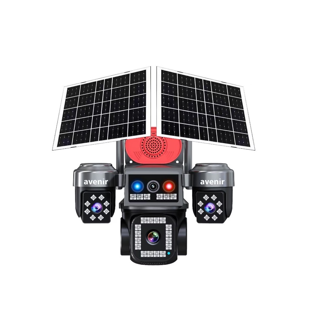 AVENİR AV-S445 4 KAMERALI 4G SİMKART VE E SİM ÖZELLİKLİ SOLAR PANELLİ 4+3MP GECE RENKLİ ÇİFT YÖNLÜ SESLİ IP KAMERA