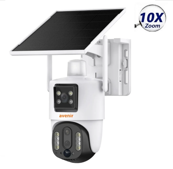 AVENİR AV-M13 4G SİMKARTLI SOLAR PANELLİ 3+4MP GECE RENKLİ ÇİFT YÖNLÜ SESLİ IP KAMERA 10X ZOOM