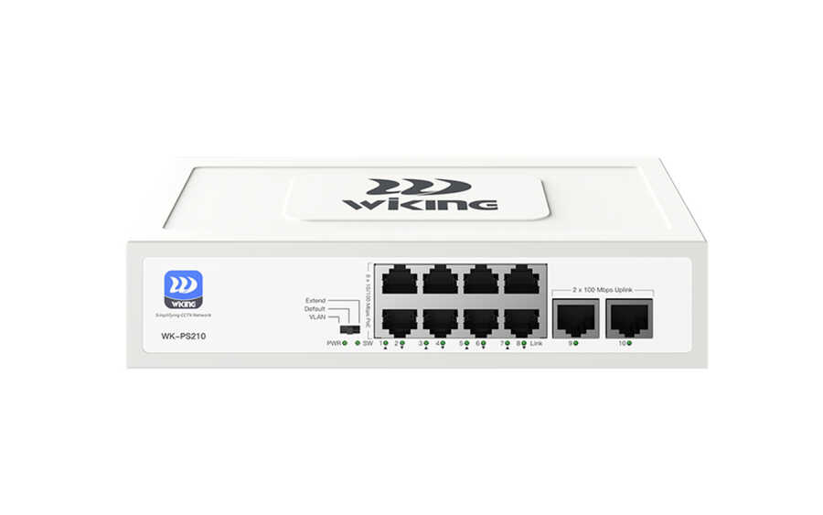 WİTEK WK-PS210 8 PORT POE + 2 PORT UPLİNK SWİTCH 76W