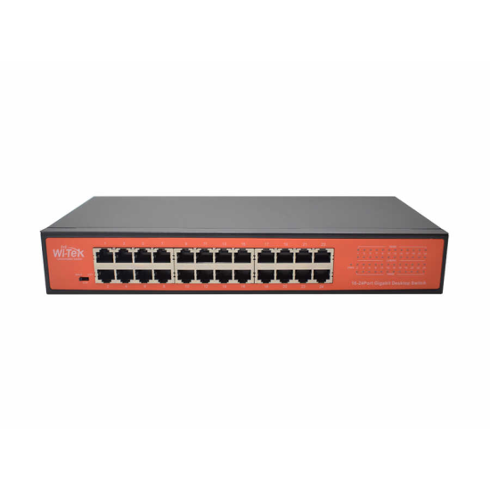 Wİ-TEK WI-SG124D 24 PORT 10/100/1000 GİGABİT RACKMOUNT SWITCH METAL KASA