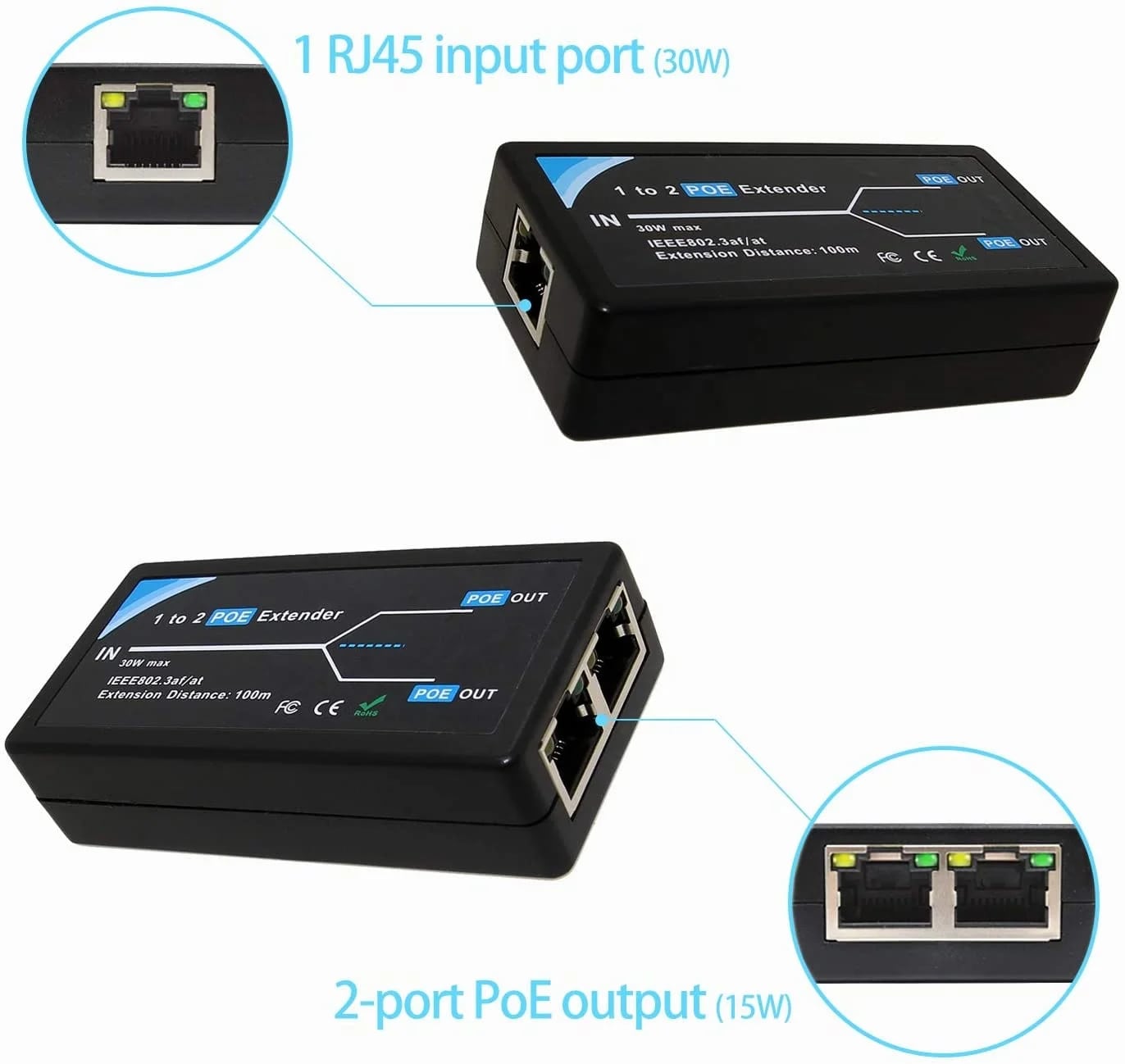 NEVADA NVD-2202 OUTDOOR IP POE EXTENDER 100/1000 TEK GİRİŞ 2 ÇIKIŞ