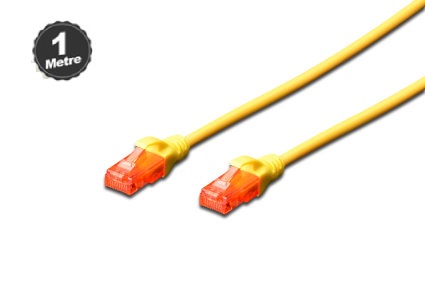 DIGITUS DK-1617-010/Y 1 MT. CAT6 UTP LSZH SARI PATCH KABLO