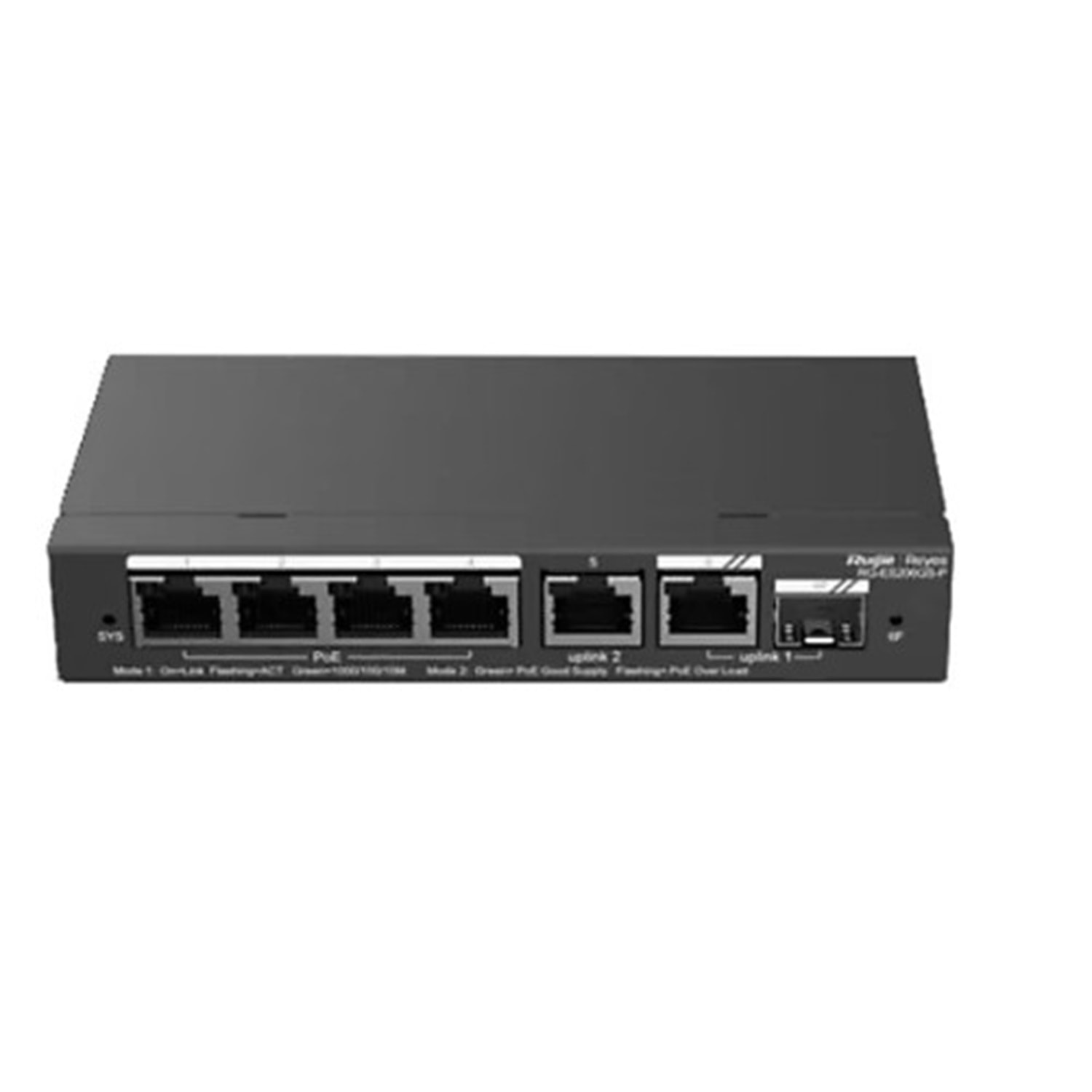 RUIJIE REYEE RG-ES206GS-P 4 PORT 100/1000 4 PORT POE+ 1XGE UPLINK 1 X SFP 54W RUJIE CLOUD YONETILEBILIR DESKTOP SWİTCH