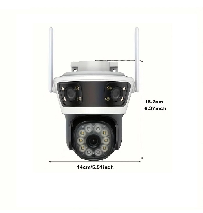 INOX-19 3+3 MP ÇÖZÜNÜRLÜK 3 LENSLİ DIŞ ORTAM SİRENLİ IP KAMERA