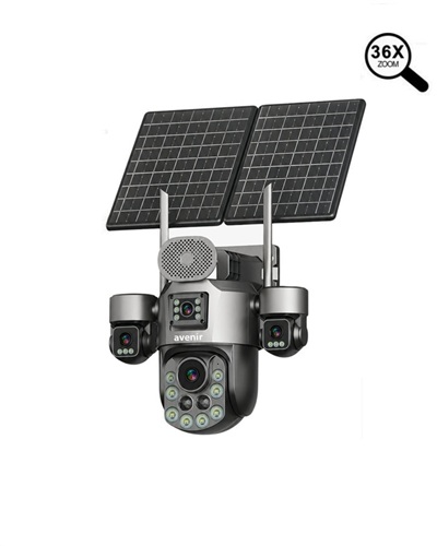 AVENİR AV-S447 36X ZOOM 4G (E-SİM) SİMKARTLI SOLAR PANELLİ 4+3MP GECE RENKLİ ÇİFT YÖNLÜ SESLİ IP KAMERA