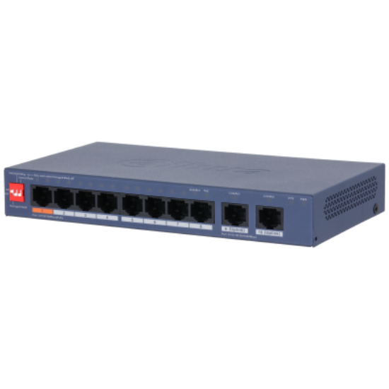 DAHUA CS3010-8ET2GT-90 8 PORT YÖNETİLEMEZ 10/100 POE + 2 UPLİNK GİGABİT SWİTCH 90W POE ÇIKIŞ GÜCÜ